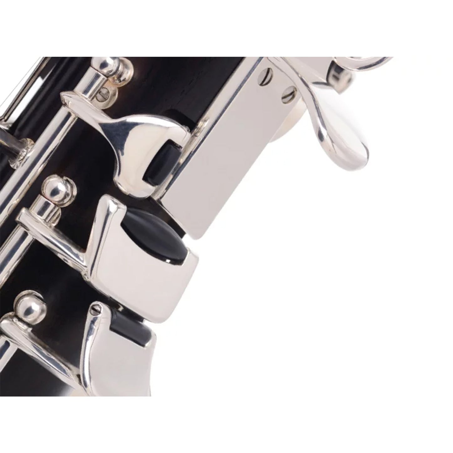 extreme closeup of the left hand thumb keys