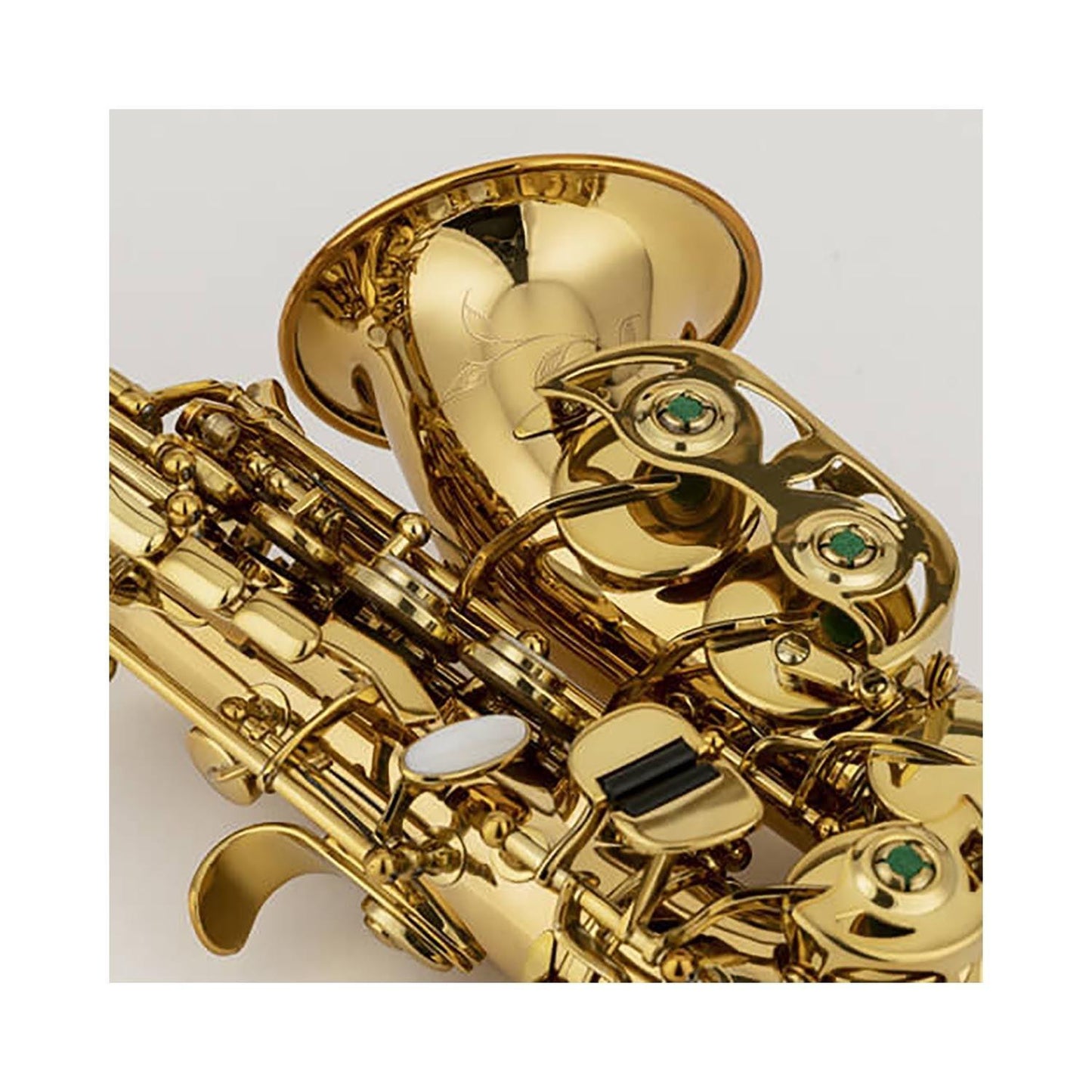 Chateau CCS-80GL Curved Soprano Sax Laid Down View of Bell