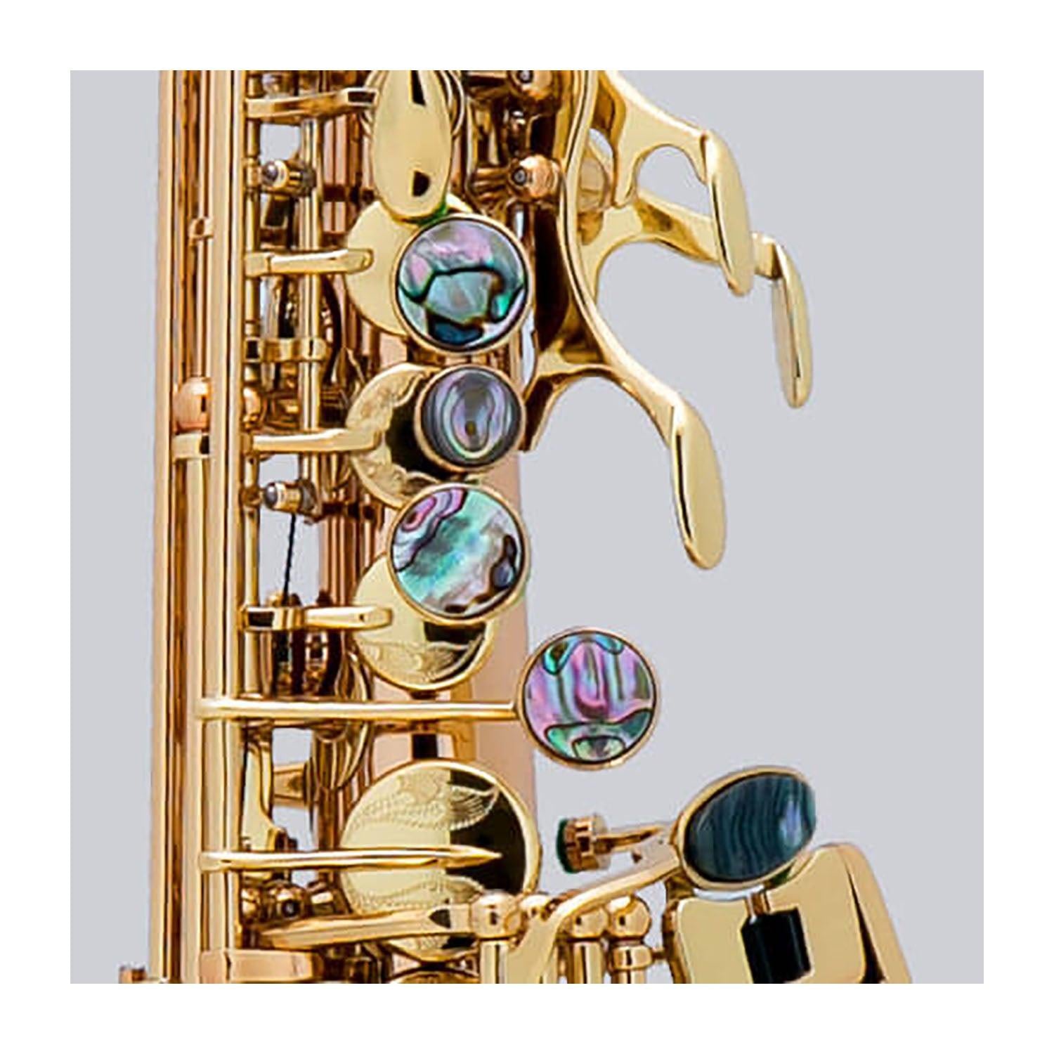 Chateau Straight Soprano Saxophone CSS-90L Left Hand Closeup