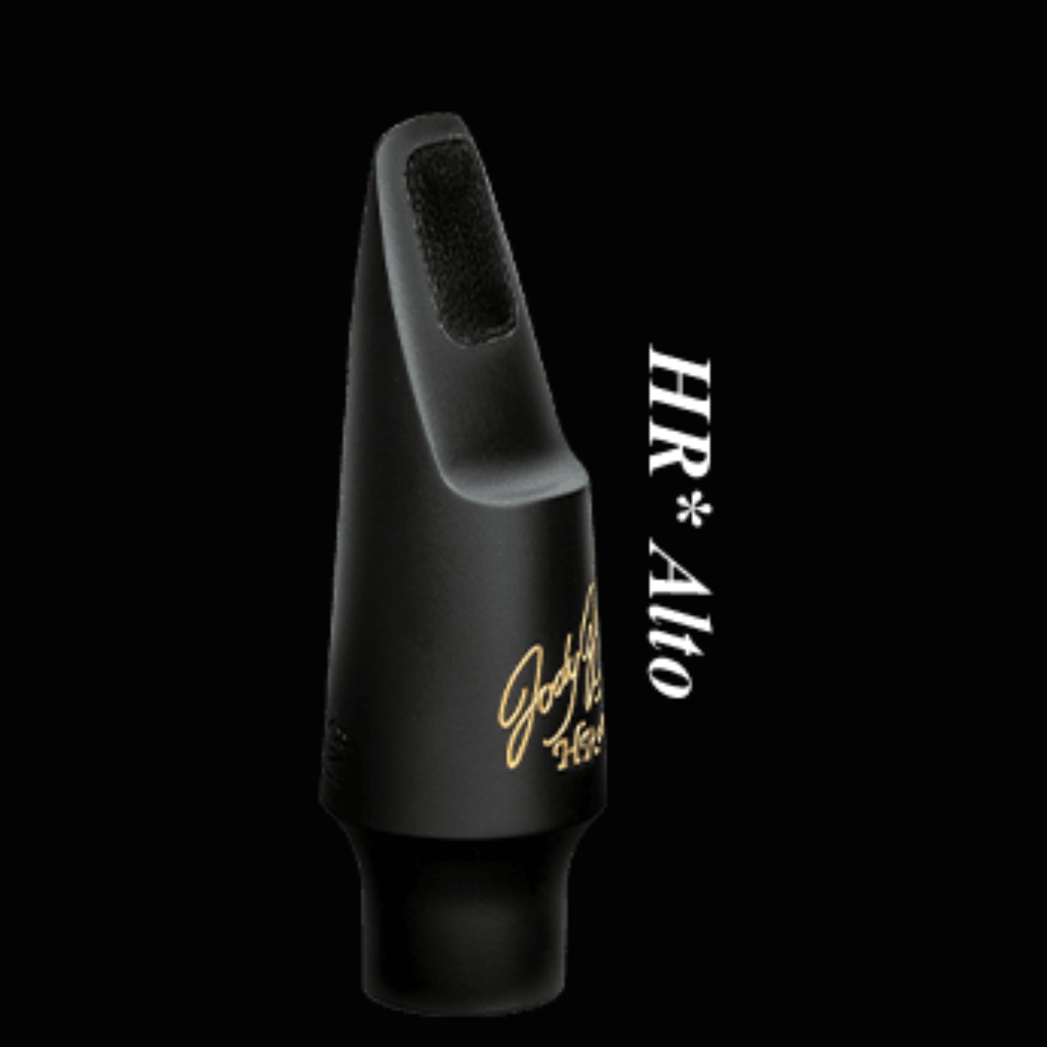 Jody Jazz HR* alto sax mouthpiece on black background