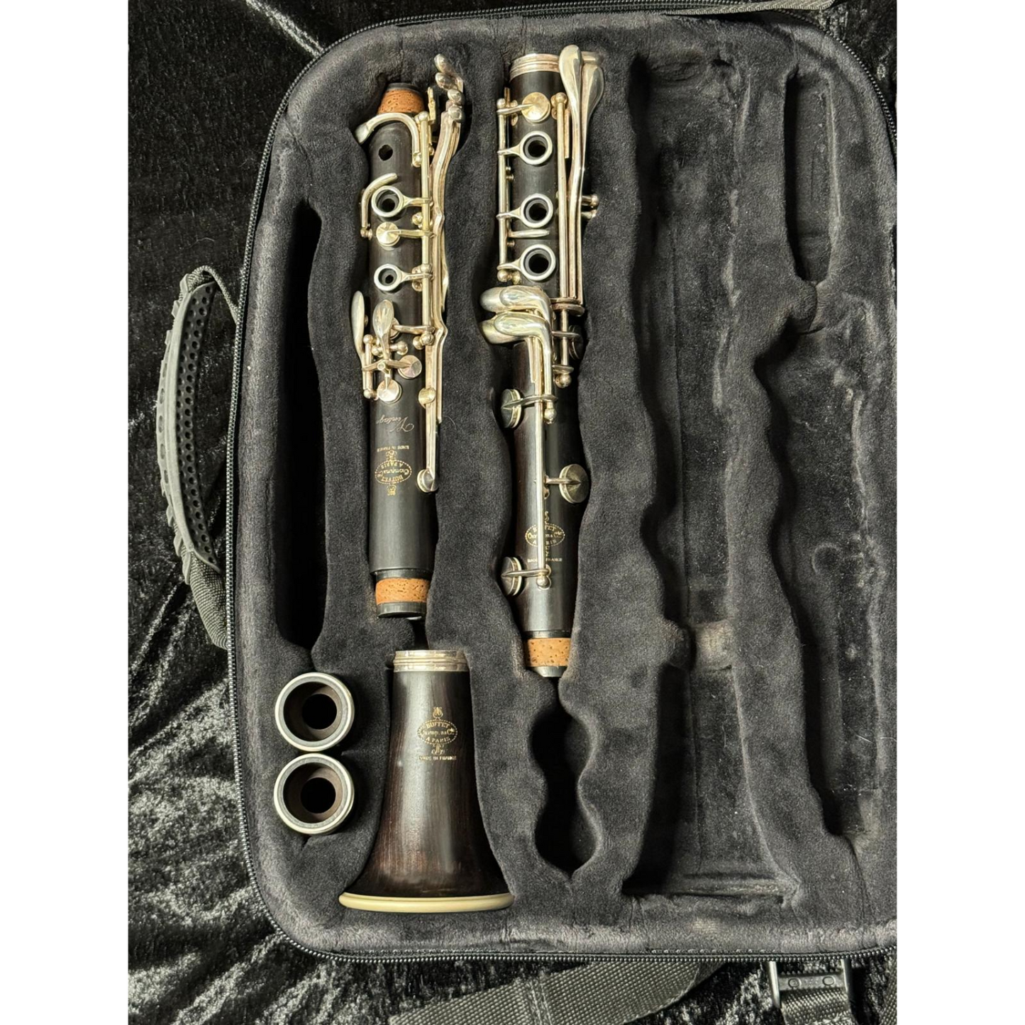Buffet Vintage A clarinet, laying in case
