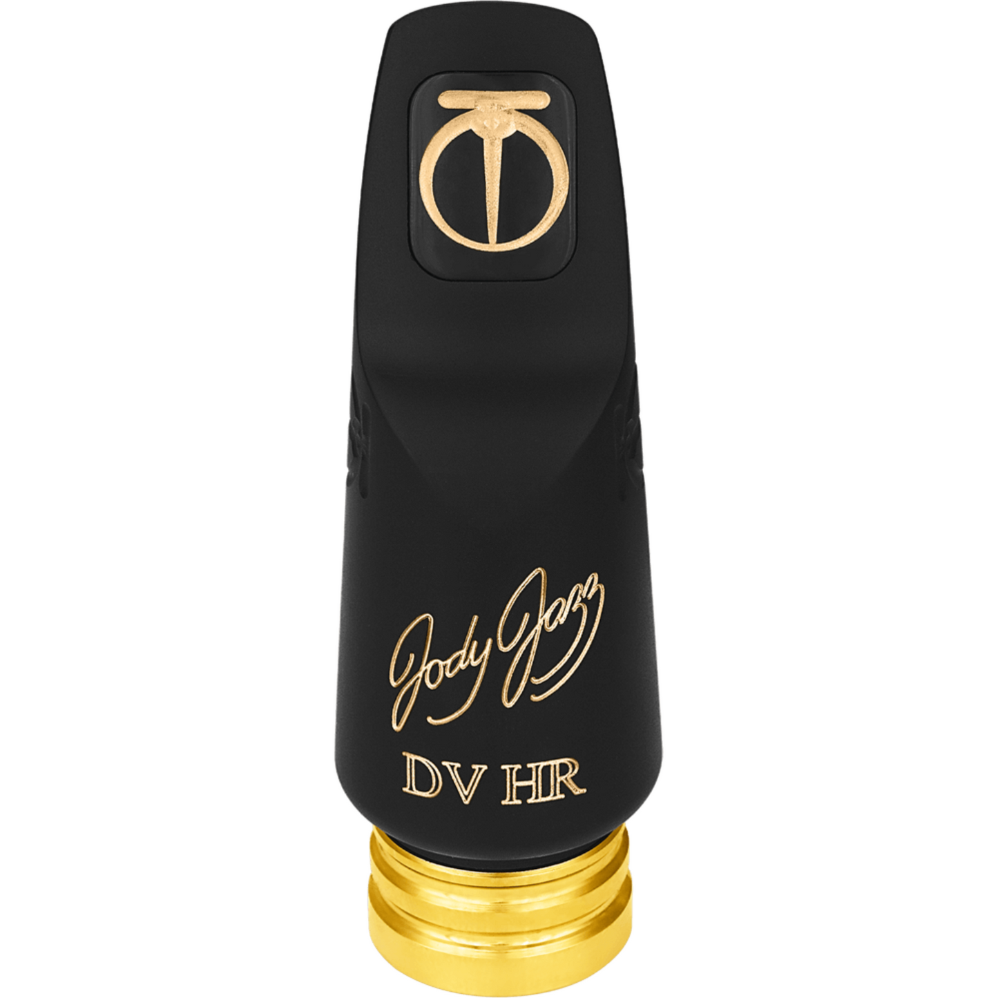 frontal view of Jody Jazz DV HR Alto sax mouthpiece on a white background