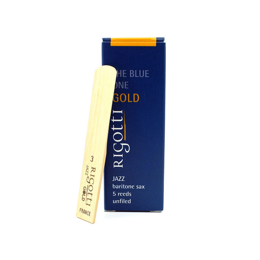 Rigotti Gold Jazz Baritone Saxophone Reeds Box and Reed