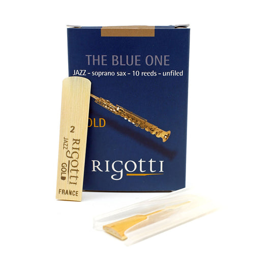 Rigotti Gold Jazz Soprano Saxophone Reeds Box and Reed
