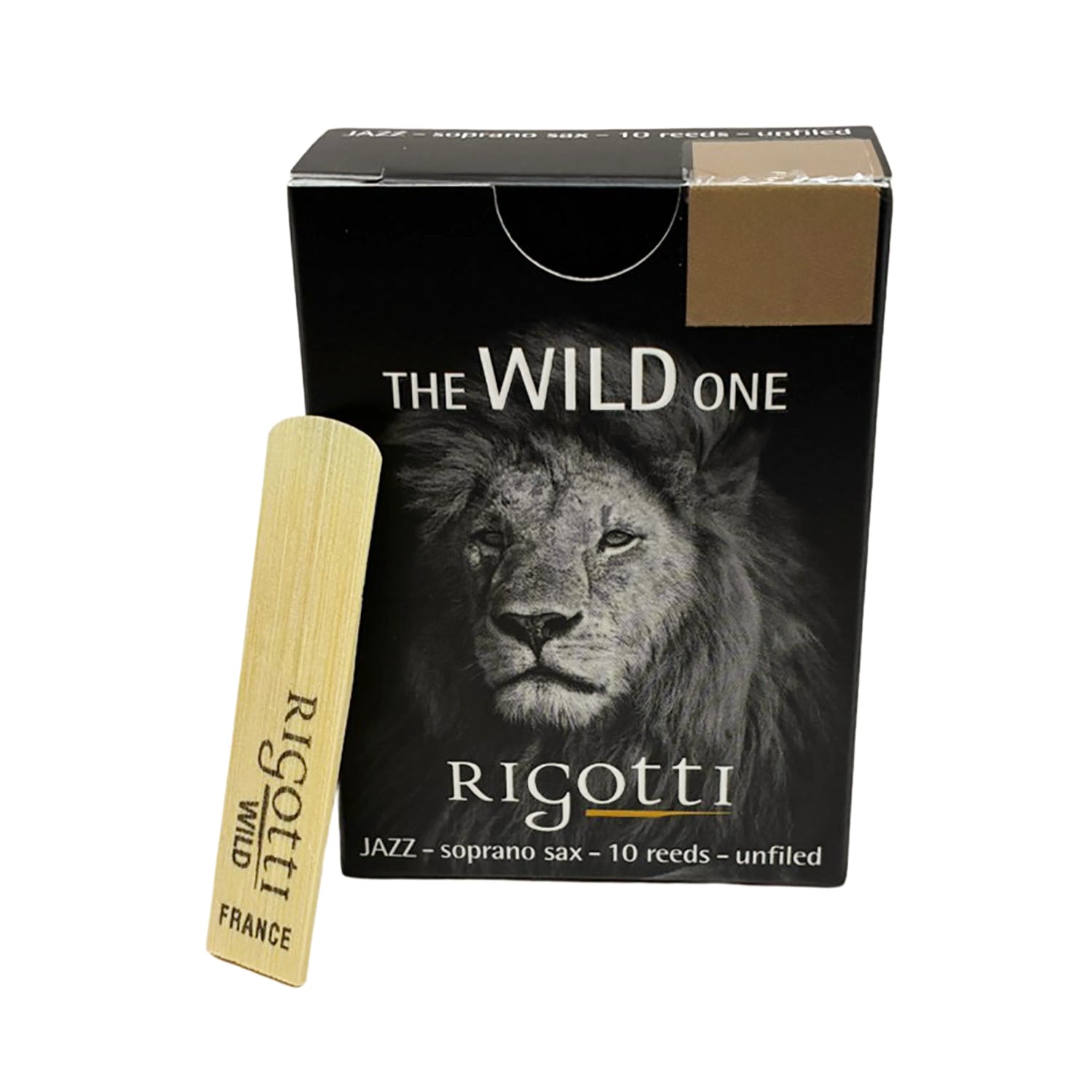 Rigotti Wild Jazz Soprano Saxophone Reeds view of box and reed