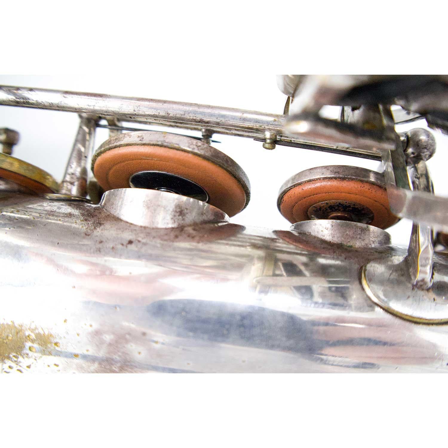 Selmer Mark VII Silver Plated Tenor Saxophone Pre-Owned View of Pads