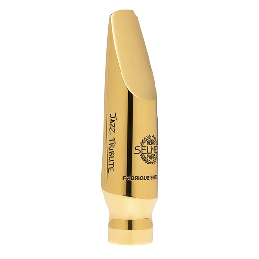 Selmer Paris Jazz Tribute Tenor Sax Mouthpiece (Gold Plated) Front-to-Side Profile