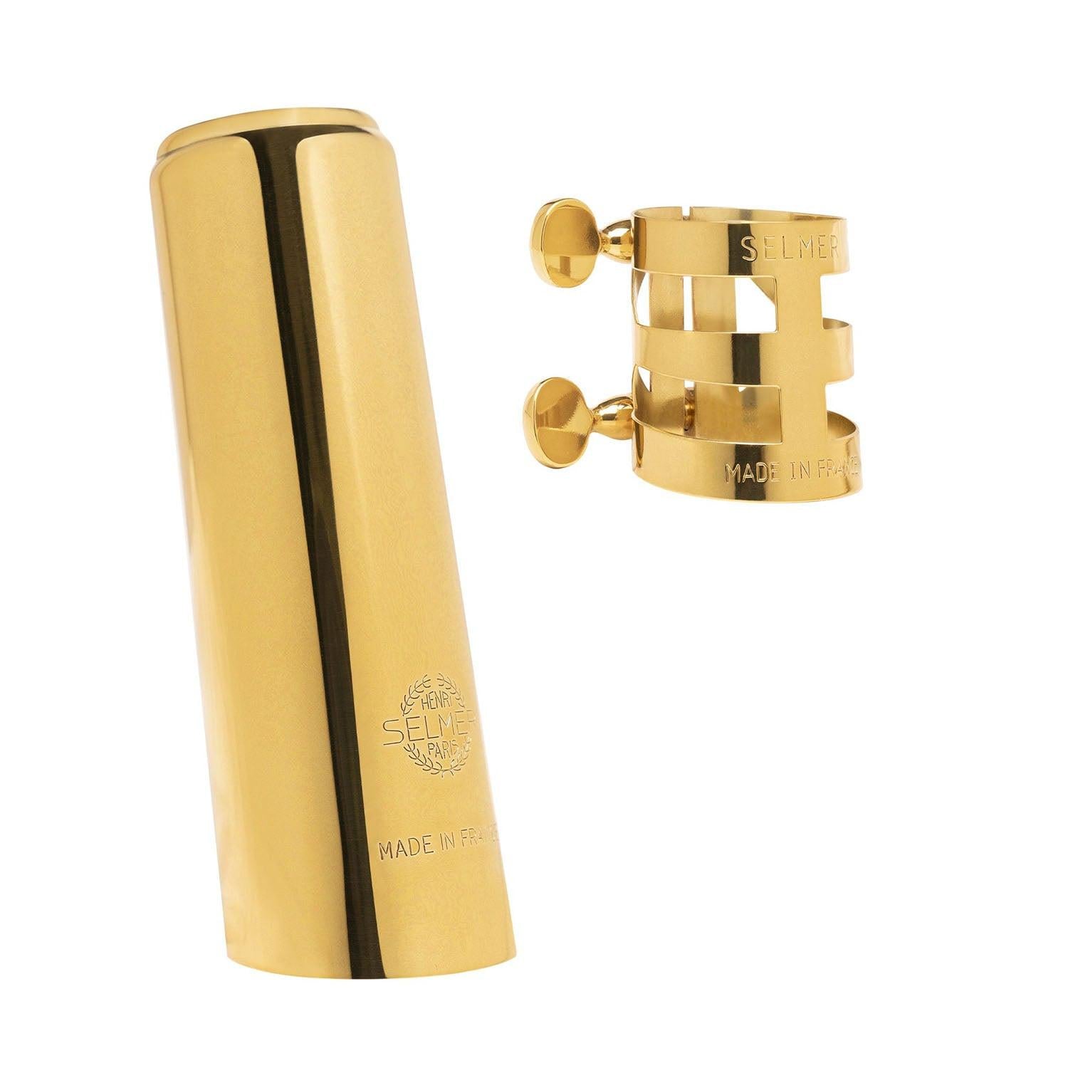 Selmer Paris Jazz Tribute Tenor Sax Gold Mouthpiece Cap and Ligature 