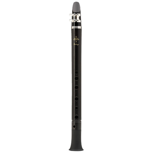 full front view of Buffet Prodige Pocket clarinet against white background