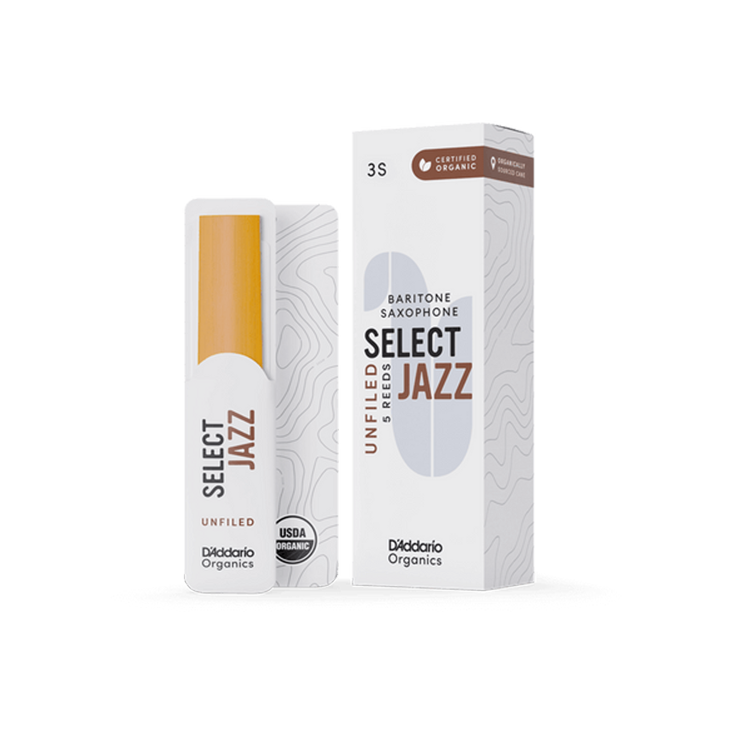 D'Addario Select Jazz Unfiled Baritone Saxophone Reeds