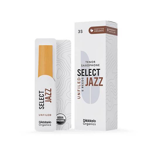 D'Addario Select Jazz Unfiled Tenor Saxophone Reeds
