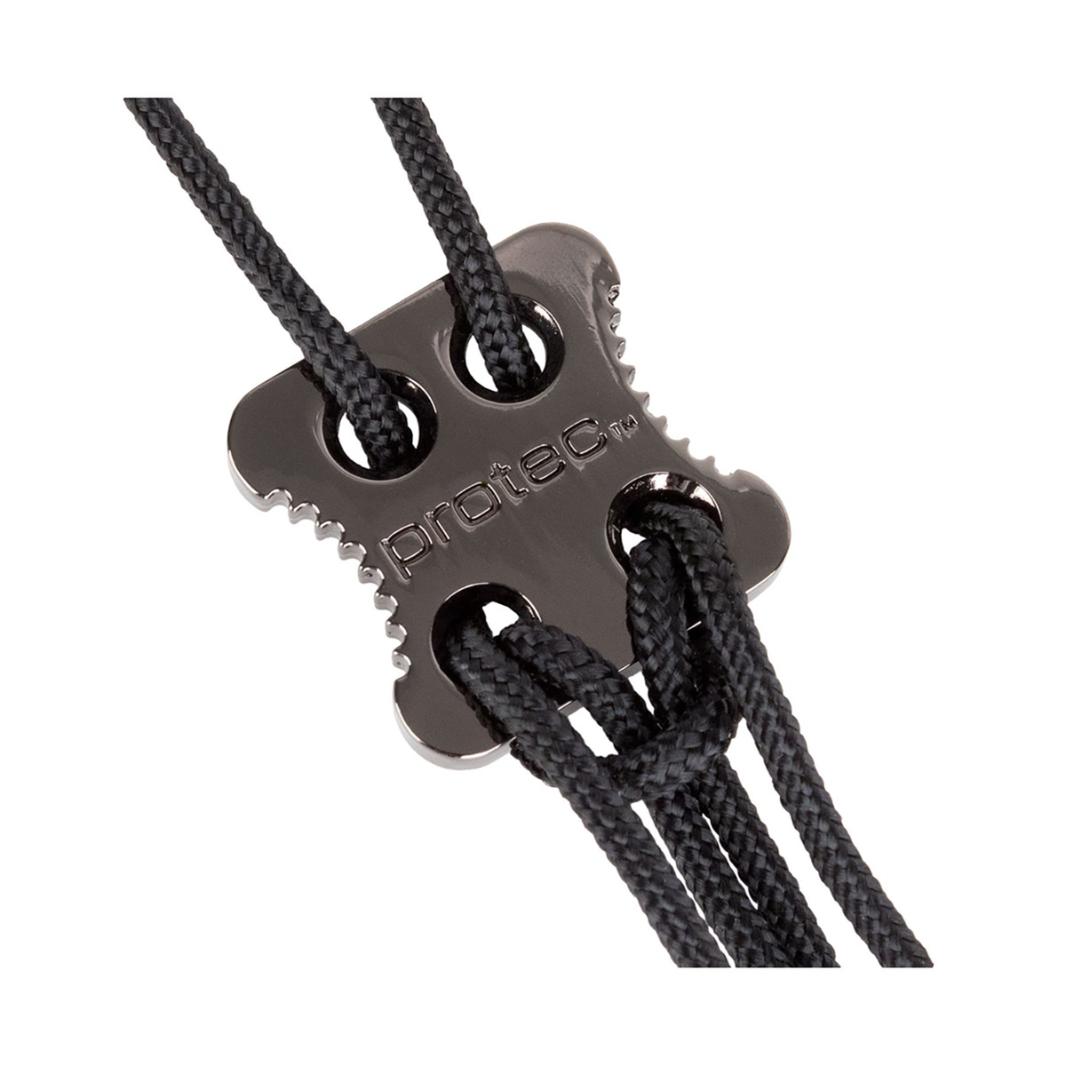 Metal length adjustment mechanism showing Protec logo - close up 