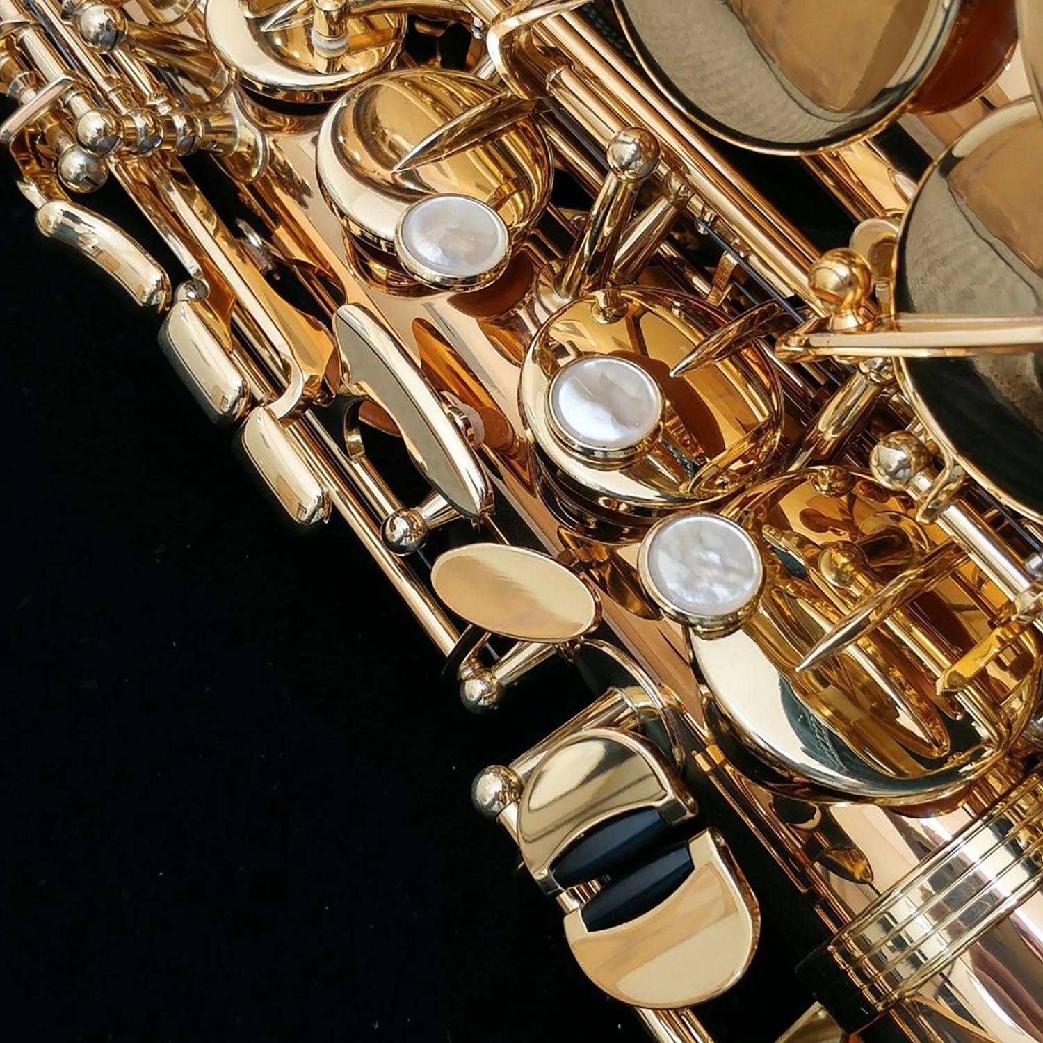 Yanagisawa AWO2 Alto Sax Right Hand Mother-of-Pearl Keys Closeup