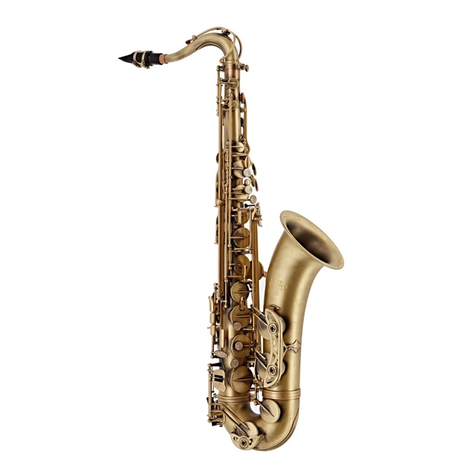 full length right hand side image of Buffet 400 tenor saxophone in matte finish