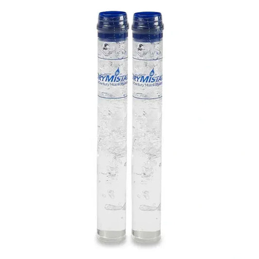 two Drymistat humidification regulation tubes of gel against a white background