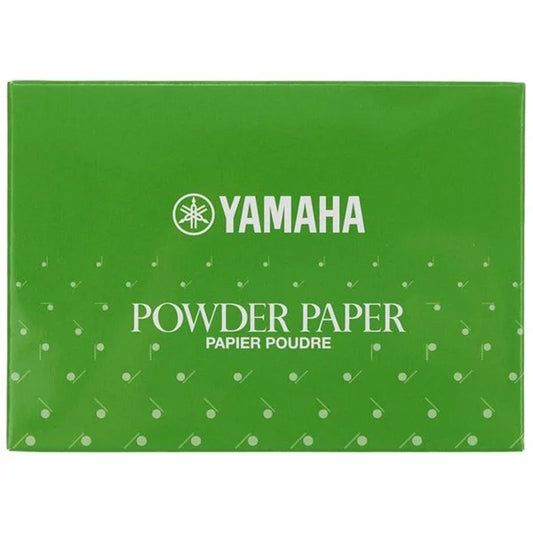 Light green package of Yamaha powder papers against white background
